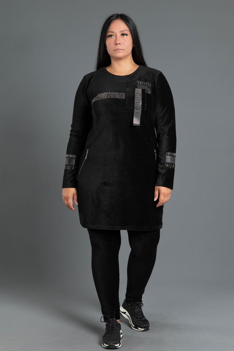 Fitilli Kadife Tunik Takım 0